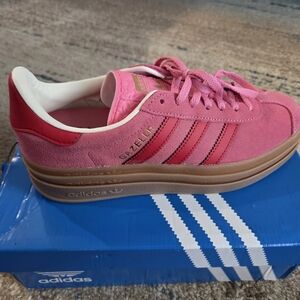 Adidas Gazelle Pink and Red Kids Sneakers
